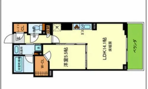 大阪府大阪市中央区玉造1丁目【マンション】の間取り