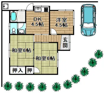 大阪府高槻市西面中2丁目【一戸建】の間取り
