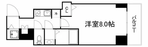 大阪府大阪市中央区谷町5丁目【マンション】の間取り