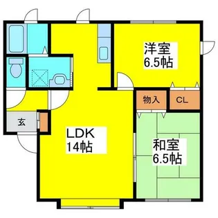 第Ⅲライラック【102号室】の間取り