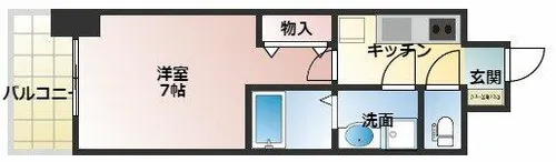 S-RESIDENCE難波大国町Deux【2階】の間取り