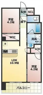 スプランディッド城東関目【8階】の間取り