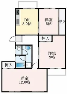 大阪府堺市南区槇塚台2丁【マンション】の間取り