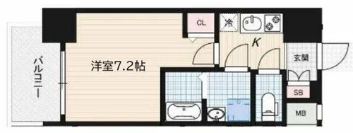 LUMINOUS桜川【14階】の間取り