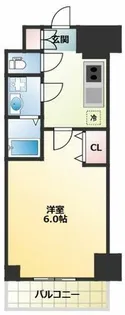 エスリード ザ グラン大阪ノース【11階】の間取り