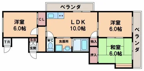 K’s court真法院(ケーズコート真法院)【3階】の間取り