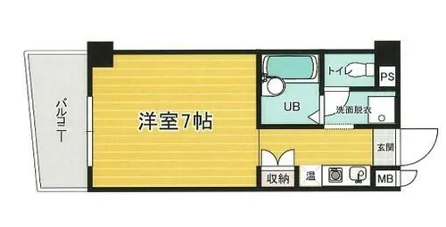 1Kの間取り画像