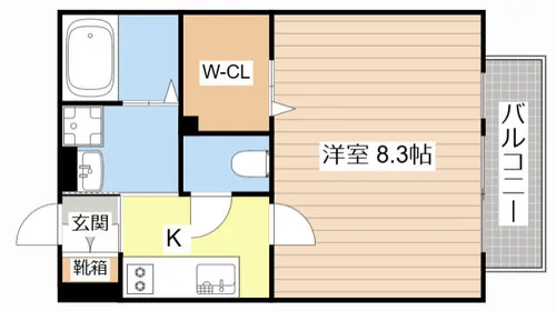 西谷第5ハイツ二番館【1階】の間取り