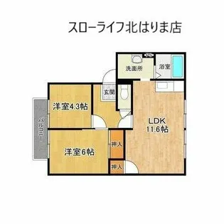 グレースヒルズシマダC【1階】の間取り