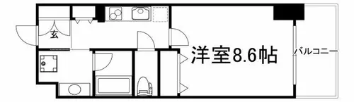 エスリード長堀タワー【9階】の間取り