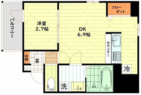 ONLYONE梅田北【6階】の間取り