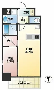 リヴェント福島【8階】の間取り
