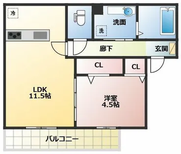 ドゥーブル A【2階】の間取り