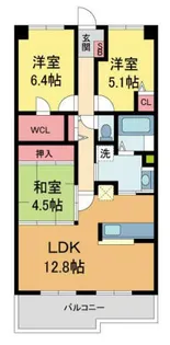 ラ・ビスタ宝塚エスティオ2番館【11階】の間取り