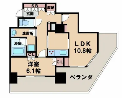 あべのグラントゥール【21階】の間取り