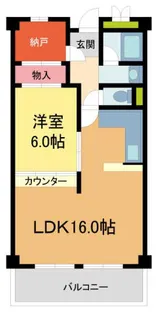夙川グリーンタウン 北棟【5階】の間取り