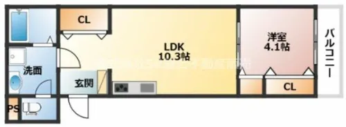 La Chance瓜生堂【2階】の間取り