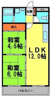 ソルトリバーハイツ【2階】の間取り