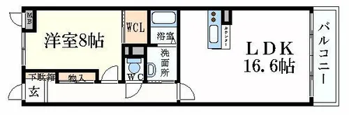 キャッスルコート龍野町【5階】の間取り