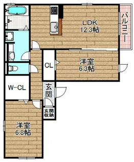 ミドリ八幡町レジデンス【102号室】の間取り