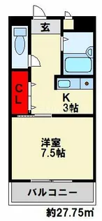 ピュアシティ小倉【607号室】の間取り