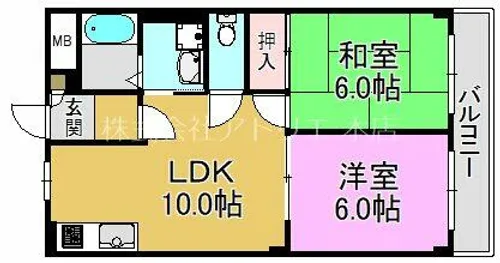 メゾンドユニ【3階】の間取り