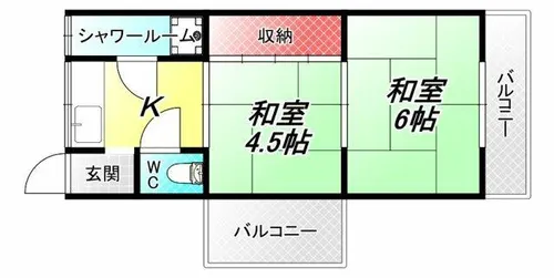 七福荘【1階】の間取り