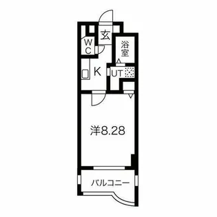 ハートヒルズ矢作【6C号室】の間取り