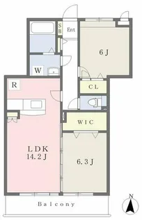 ドエルコート鴨生田【3階】の間取り