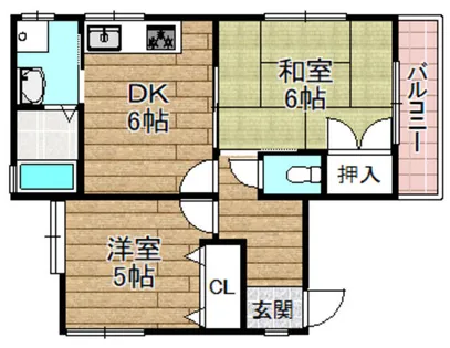 田窪マンション【101号室】の間取り