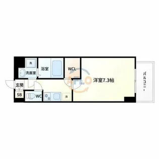 スペーシア江坂南金田【8階】の間取り