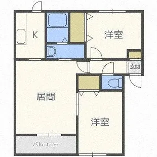 アベニールイースト【202号室】の間取り
