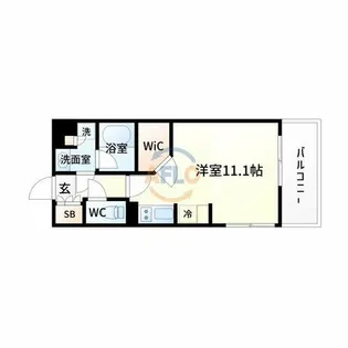 アパートメンツ江坂【2階】の間取り