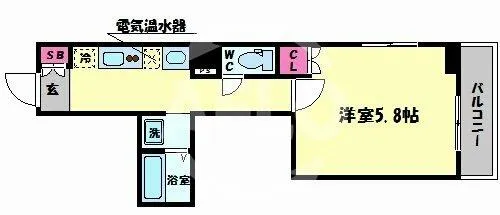 みおつくし東なんば【6階】の間取り