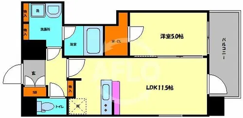 スプランディッド京橋EAST【9階】の間取り