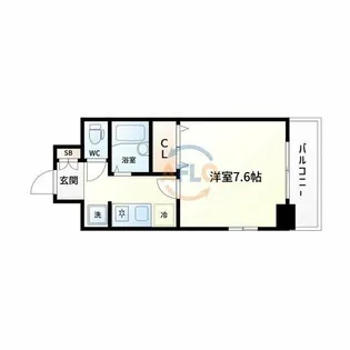 エスリード深江橋【3階】の間取り