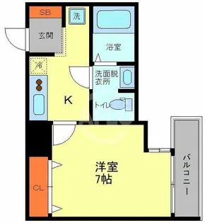 ラナップスクエア四天王寺【4階】の間取り