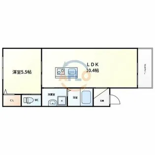 コンフォート都島【1階】の間取り