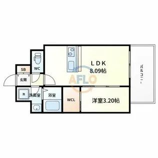 Alivis都島通【4階】の間取り
