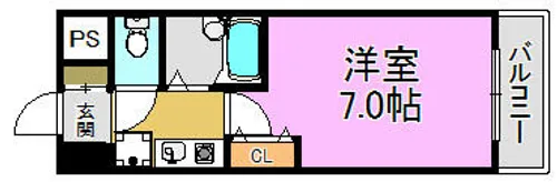 グランドオーク高井田【3階】の間取り