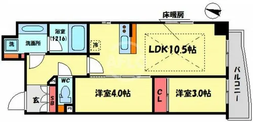 アーバネックス西本町【11階】の間取り