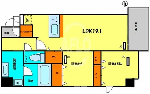 リアライズ天満橋【3階】の間取り