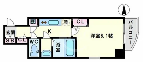 大阪府大阪市天王寺区国分町【マンション】の間取り