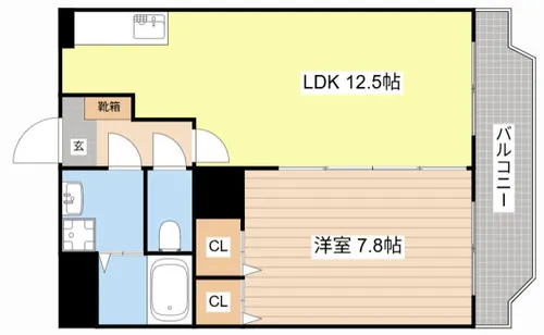 ブレイン新旭【203号室】の間取り