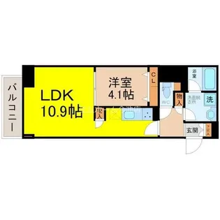 プレサンス広小路通葵【8階】の間取り