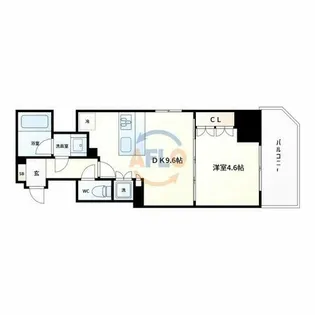 リーガル南船場Ⅲ【4階】の間取り