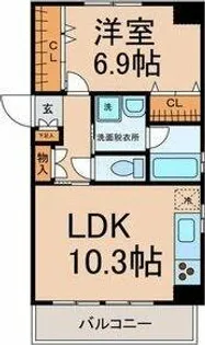 グランド・ノーザンクロス【401号室】の間取り