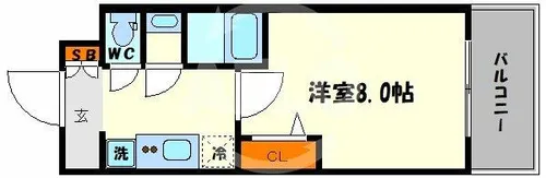 プレサンス心斎橋ソレイユ【4階】の間取り