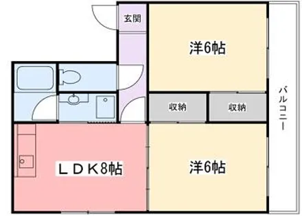 中村ハイツ【D-5号室】の間取り