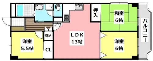 クレール【2階】の間取り